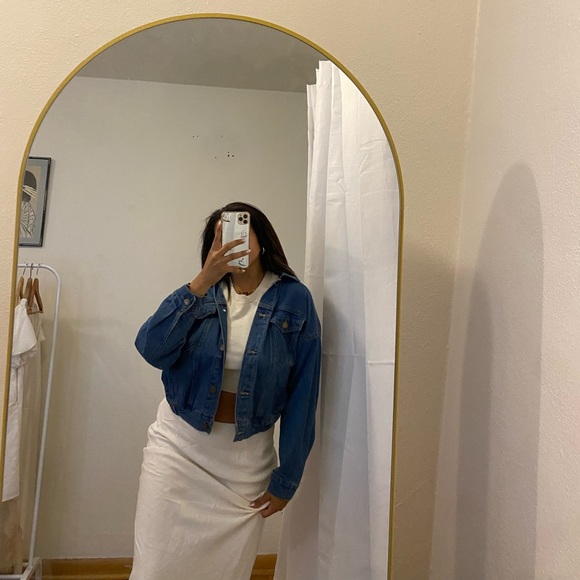 Denim jacket with hood - Picture 2 of 7